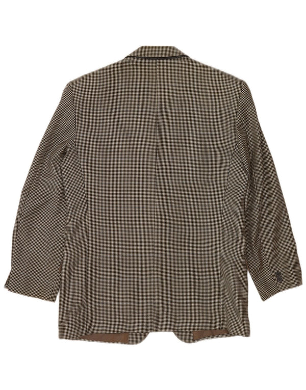 Policarpo Herren-Blazer mit 2 Knöpfen, UK 38, Mittelgrau mit Hahnentrittmuster