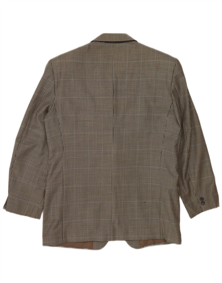 Policarpo Herren-Blazer mit 2 Knöpfen, UK 38, Mittelgrau mit Hahnentrittmuster