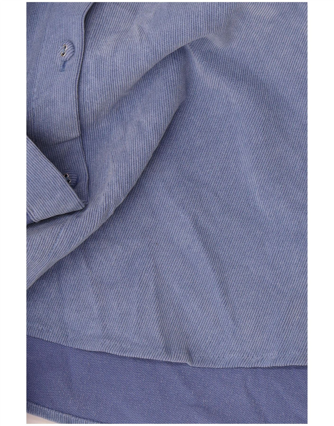 Zara Damen Übergroßes Cordhemd UK 16 Large Blau Polyester