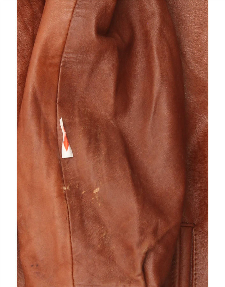 Vintage Herren Bomber Lederjacke UK 42 XL Braun