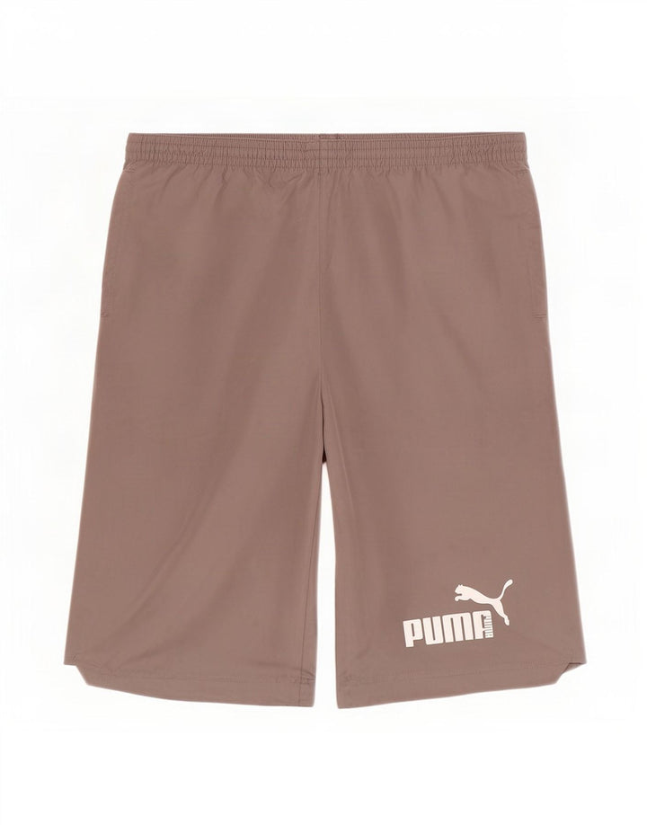 Puma Herren Graphic Bermuda Sport Shorts Mittelgraues Polyester