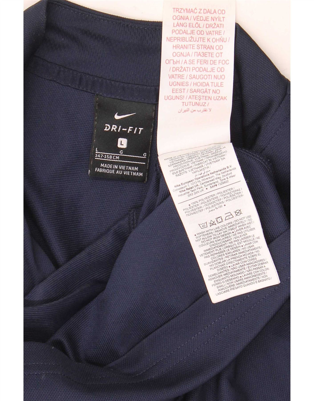 Nike Dri-Fit-Trainingsanzug-Oberteil für Jungen, 12–13 Jahre, Größe L, Marineblau