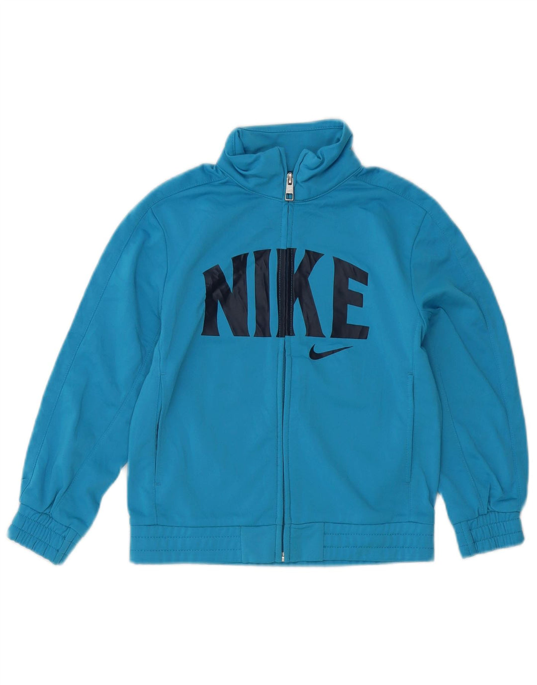 Nike Jungen Grafik-Trainingsanzug-Top-Jacke, 6–7 Jahre, XS, blaues Polyester