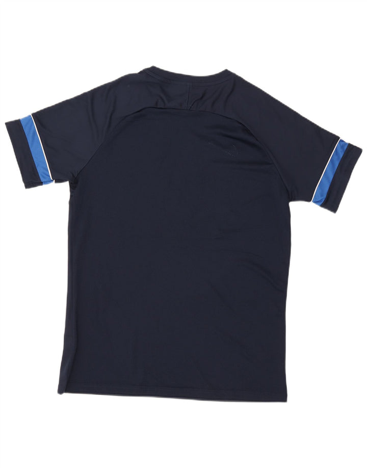Nike Herren Dri Fit T-Shirt-Oberteil, groß, marineblaues Farbblock-Polyester