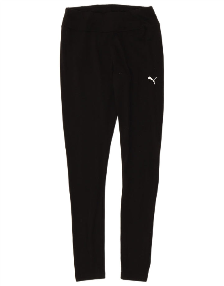 Puma Damen Leggings UK 8 Small Schwarz Baumwolle