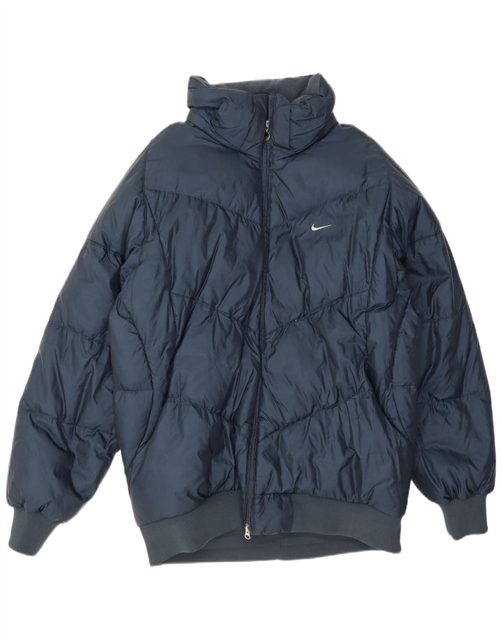 Nike Herren Wattierte Jacke UK 47/48 2XL Marineblaues Nylon