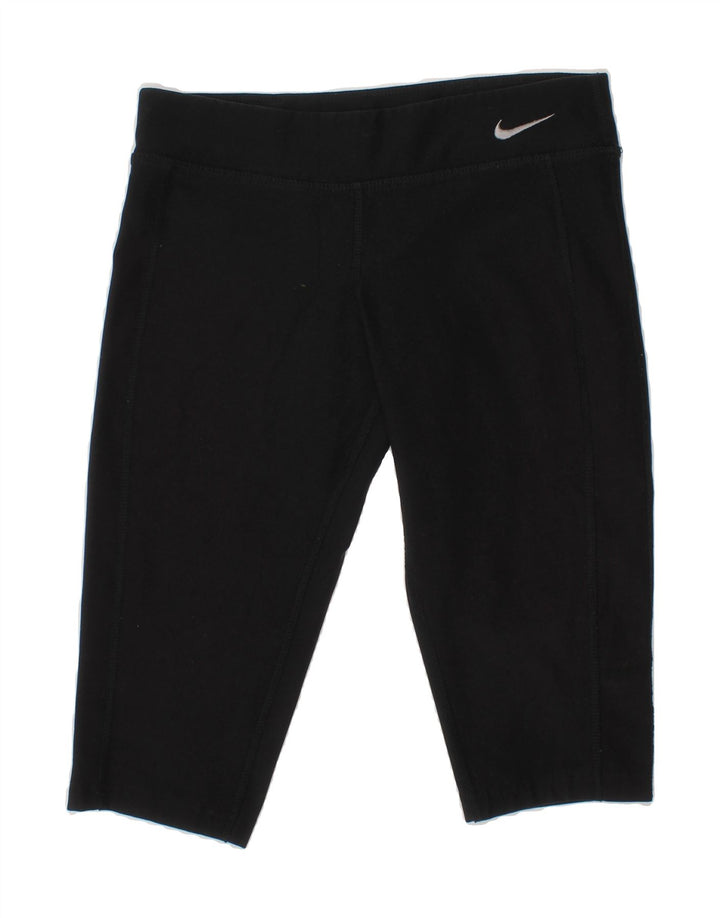 NIKE Girls Dri Fit Capri Leggings 8-9 Years Small Black Vintage Nike and Second-Hand Nike from Messina Hembry 