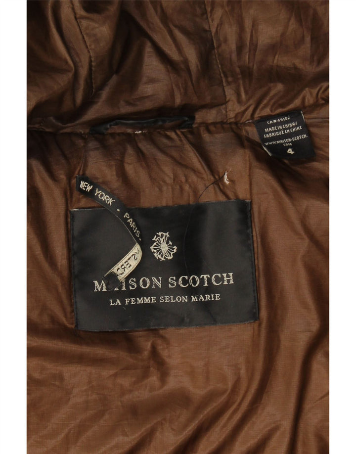 MAISON SCOTCH Womens Hooded Padded Coat US 4 Small Black Polyester Vintage Maison Scotch and Second-Hand Maison Scotch from Messina Hembry 