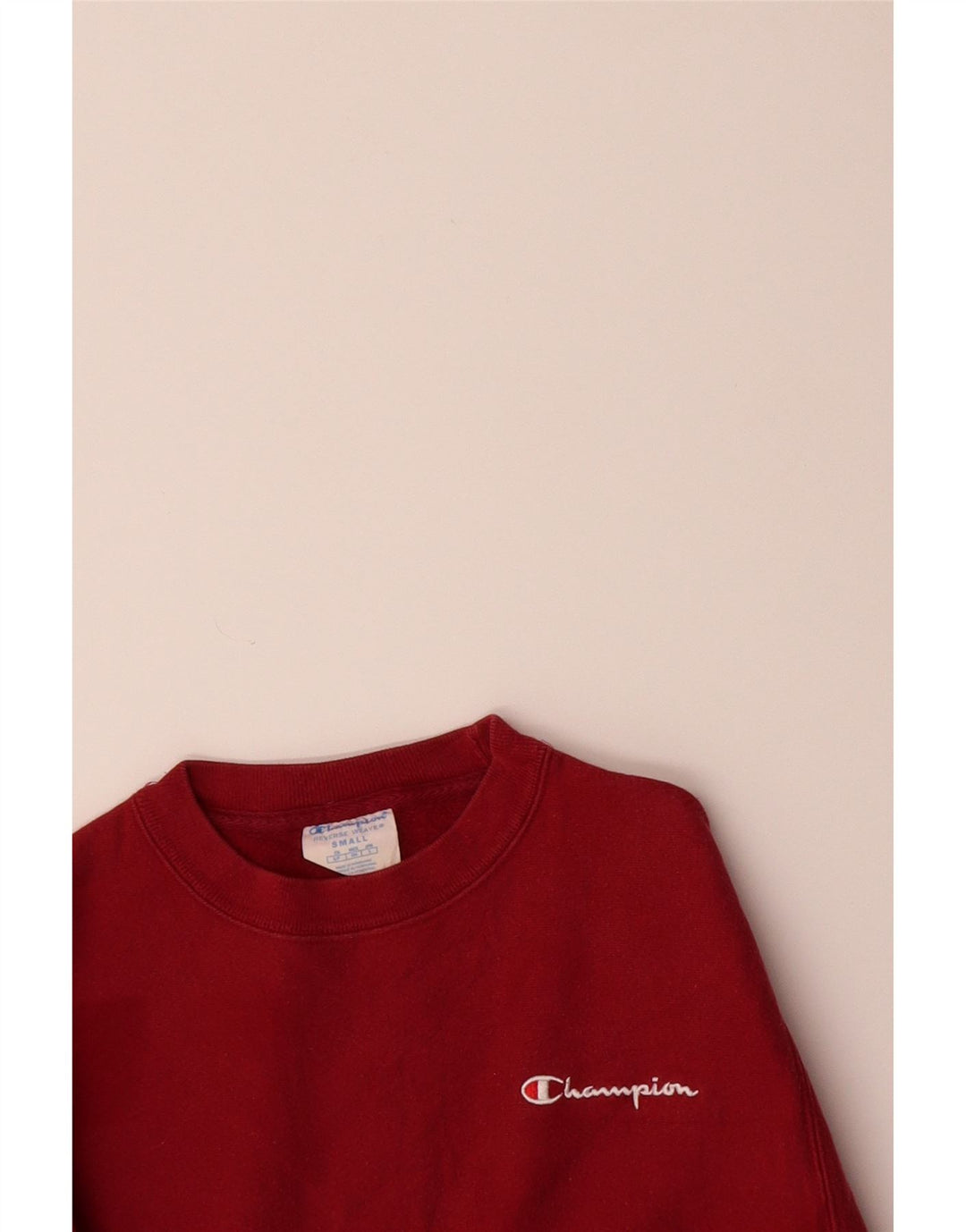 CHAMPION Mens Sweatshirt Jumper Small Red Vintage Champion and Second-Hand Champion from Messina Hembry 