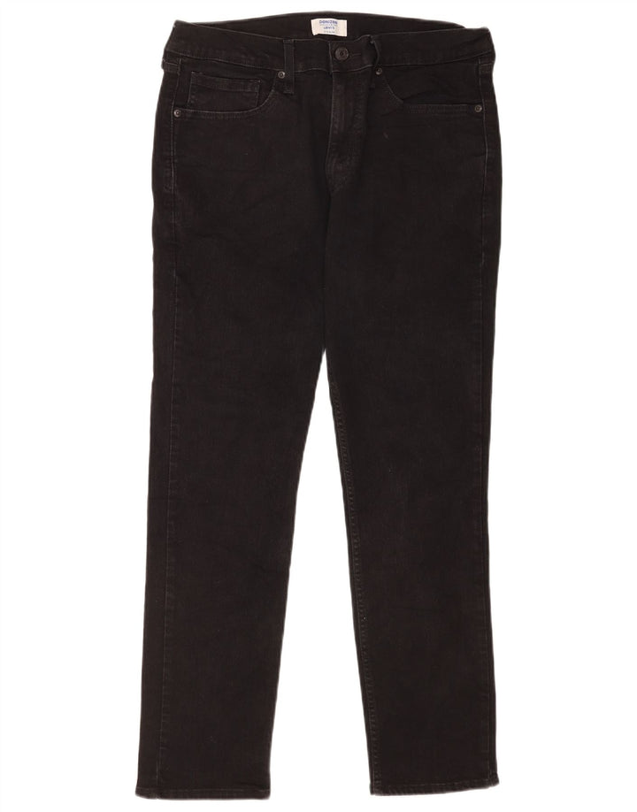 Levi's Herren Denizen Slim Jeans W33 L30 Schwarze Baumwolle