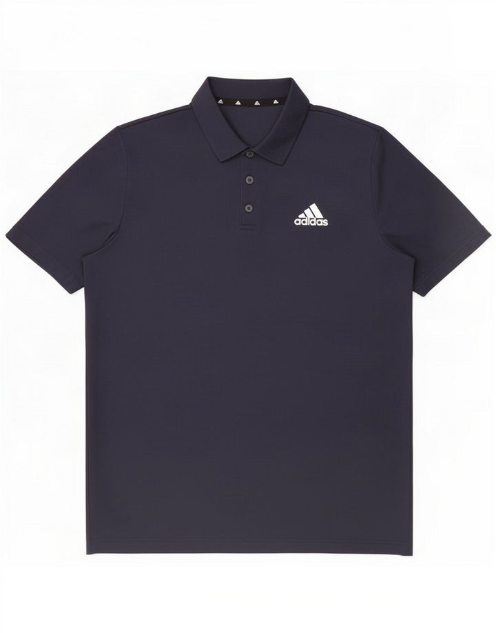 Adidas Herren-Poloshirt, groß, Marineblau, Polyester