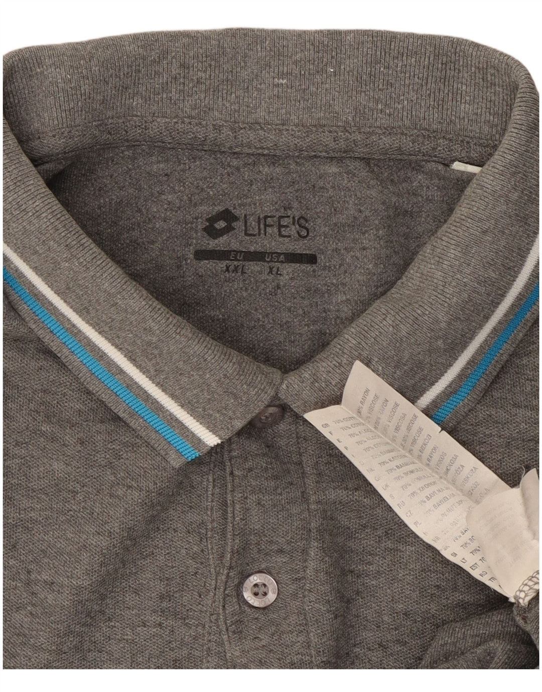 Lotto Herren Poloshirt XL Grau Baumwolle