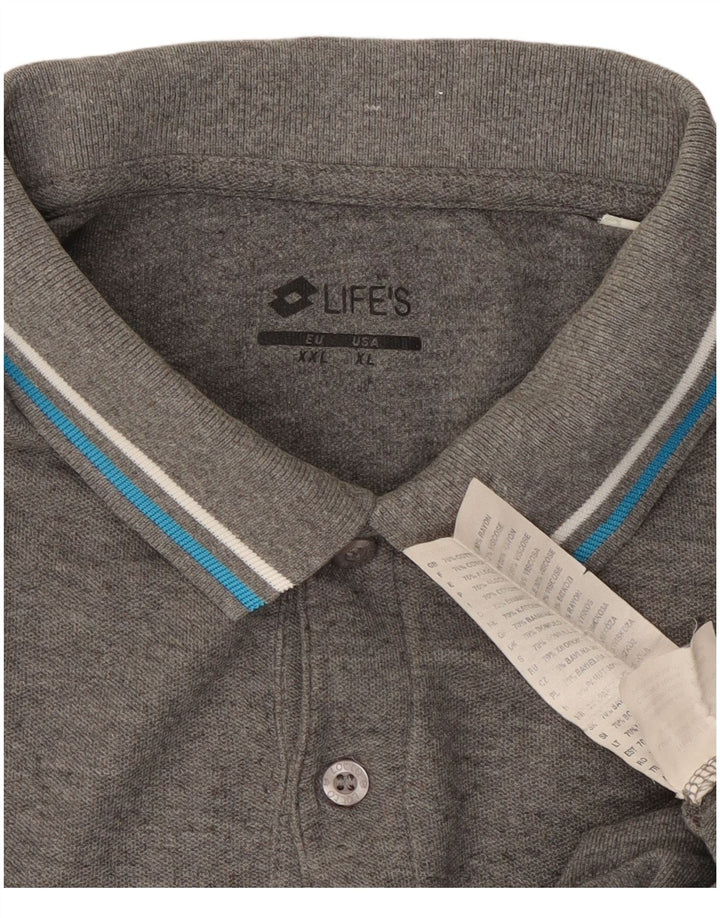 Lotto Herren Poloshirt XL Grau Baumwolle
