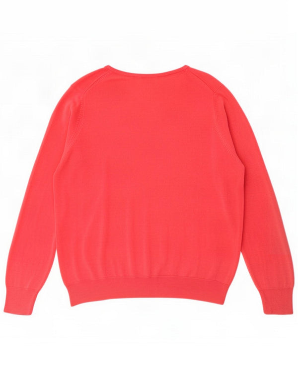 Marks & Spencer Damen Pullover mit U-Boot-Ausschnitt UK 22 3XL Rosa Acryl