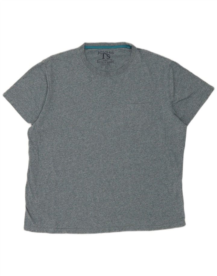 Joules Herren T-Shirt Top XL Blau meliert Baumwolle