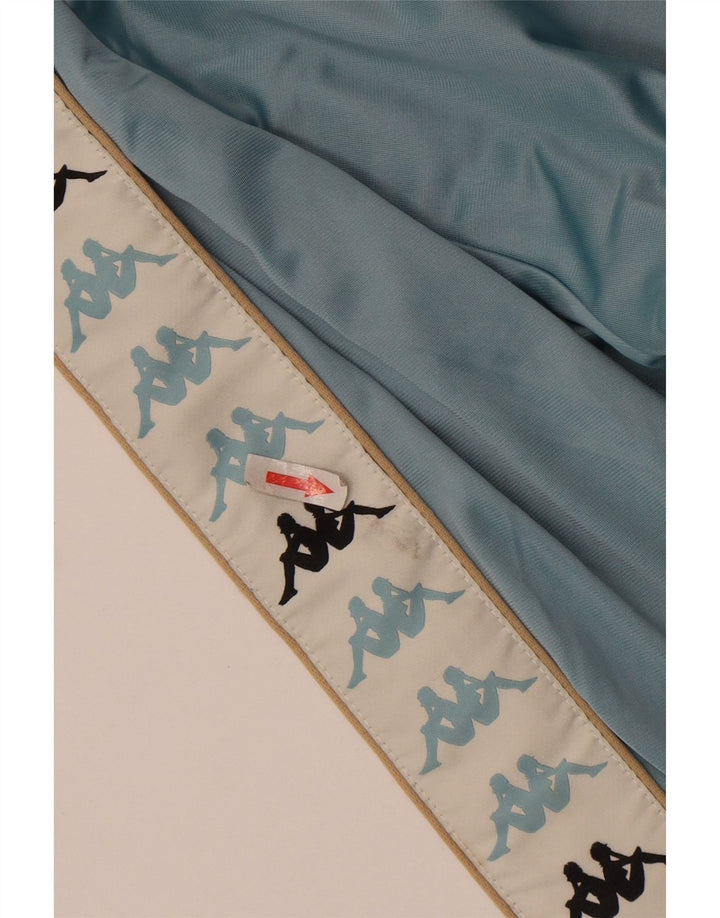 Kappa Herren-Trainingsanzugoberteil mit Grafik, Mittelblaues Farbblock-Polyester