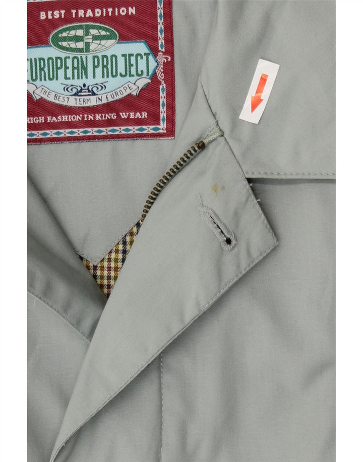 European Project Herren Bomberjacke UK 40 Large Grau Polyester