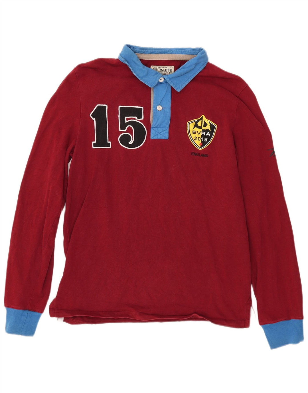 MARLBORO CLASSICS Herren-Rugby-Poloshirt mit Grafik, mittleres Burgunderrot