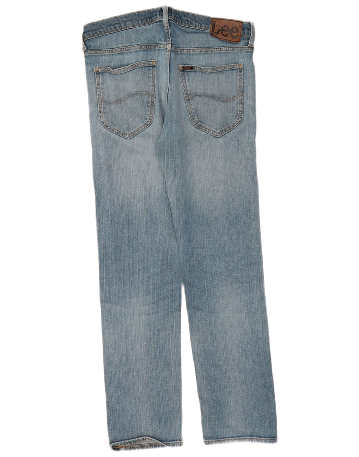 LEE Damen Daren Straight Jeans W33 L32 Blaue Baumwolle