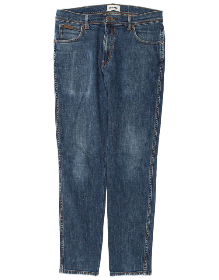 Wrangler Herren Slim Jeans W34 L32 Blaue Baumwolle