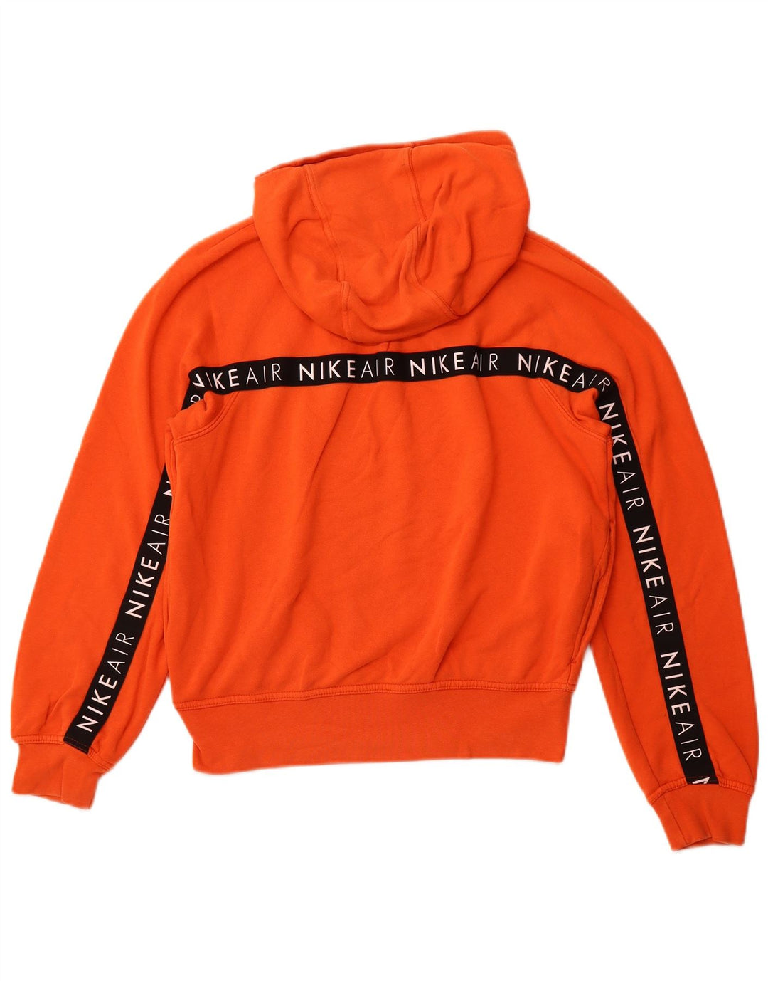 NIKE Womens Graphic Loose Fit Hoodie Pullover UK 10 Small Orange Colourblock