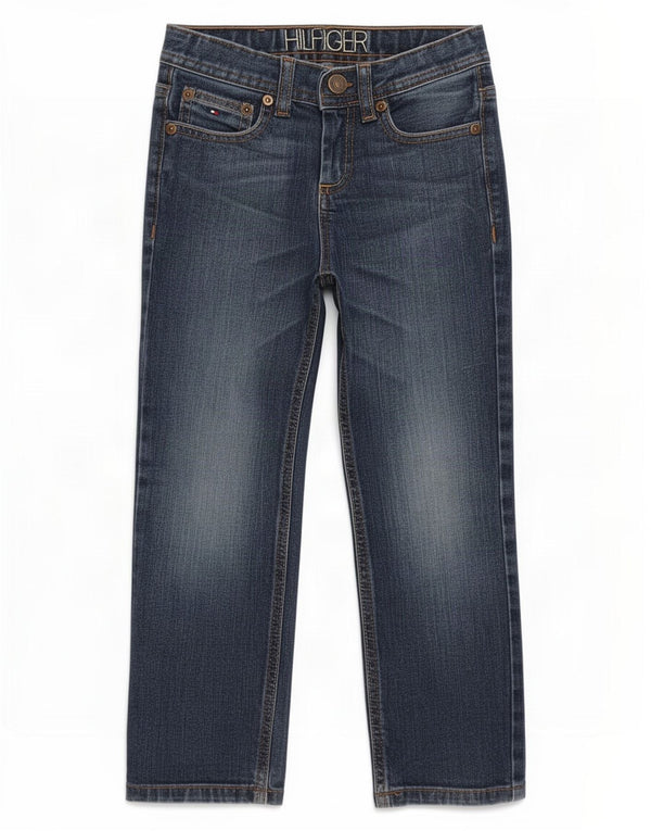Tommy Hilfiger Straight Jeans für Jungen, 4–5 Jahre, W22, L18, blaue Baumwolle