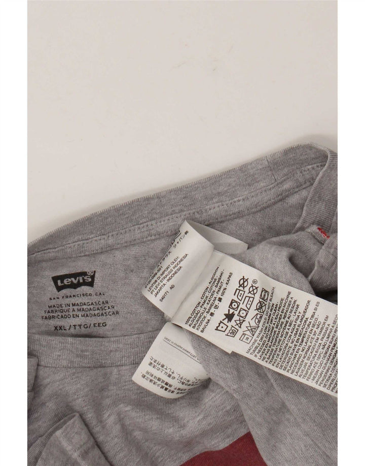 Levi's Herren-T-Shirt mit Grafik, 2XL, graue Baumwolle