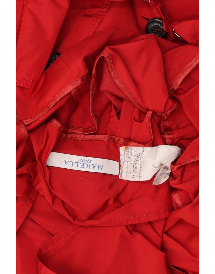MARELLA Damen Trenchcoat UK 10 Small Rot Polyester