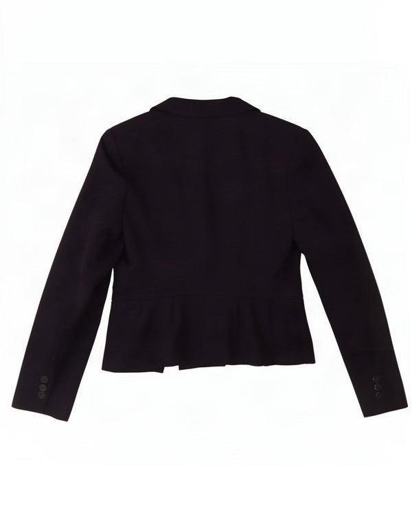 Hobbs Damen-Blazerjacke mit 1 Knopf, UK 12, mittelmarineblaue Wolle