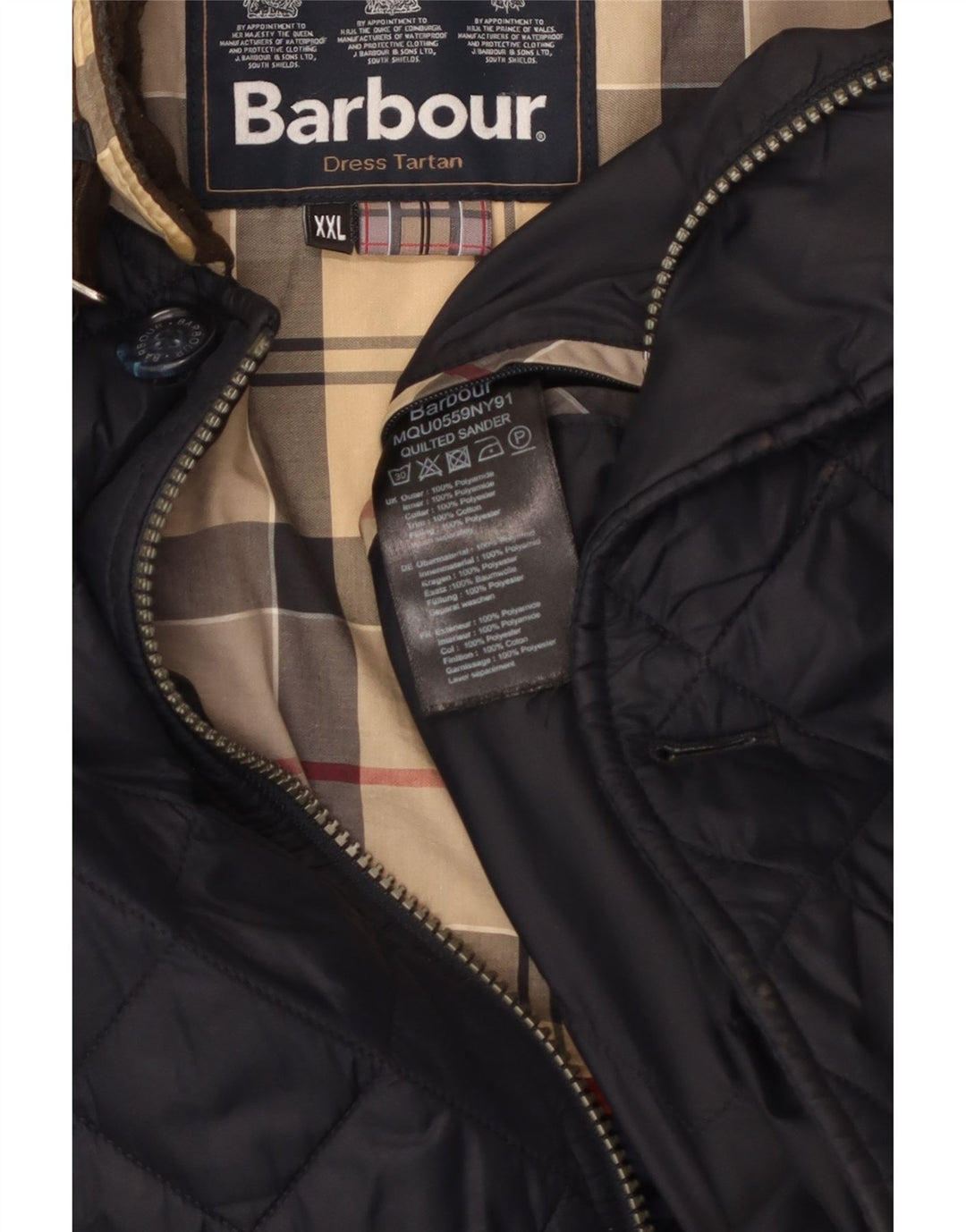 Barbour Herren Steppjacke UK 44 2XL Marineblau Polyamid