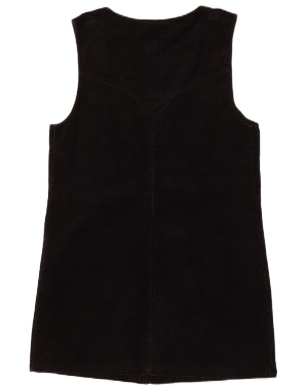 Tommy Hilfiger Damen ärmelloses Cordkleid UK 10 Small Schwarz Baumwolle