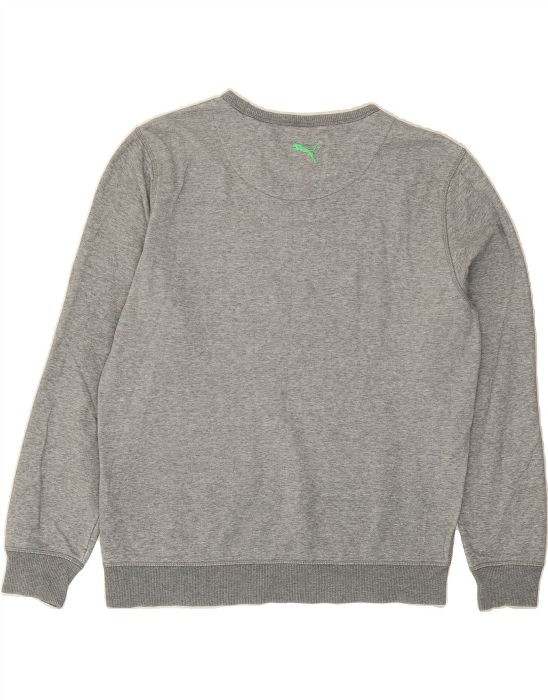 PUMA Mens Graphic Sweatshirt Jumper Medium Grey Cotton Vintage Puma and Second-Hand Puma from Messina Hembry 