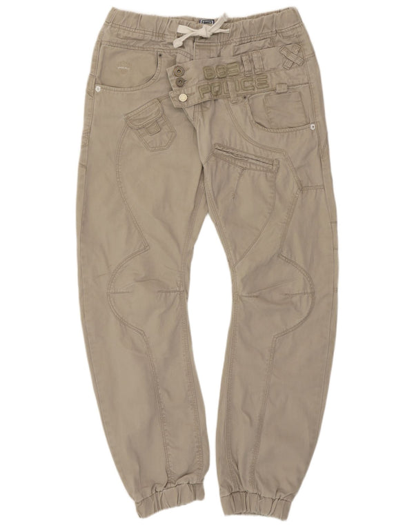 883 Police Herren-Cargohose mit Grafik, W34, L30, Beige, Baumwolle