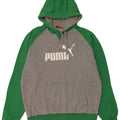 Puma Herren Graphic Hoodie Pullover Mittelgraue Colourblock-Baumwolle