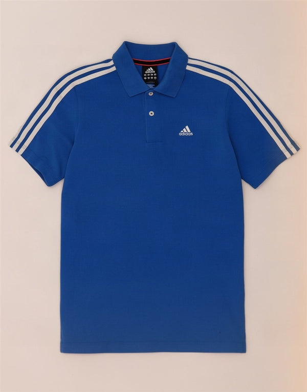 Adidas Herren Climalite Poloshirt Kleine blaue Baumwolle