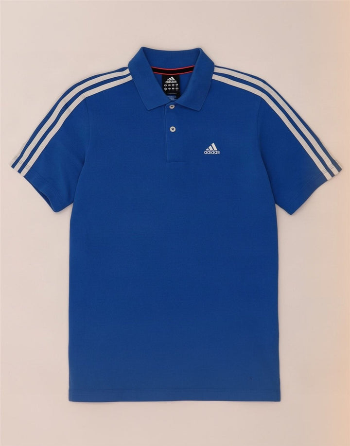 Adidas Herren Climalite Poloshirt Kleine blaue Baumwolle