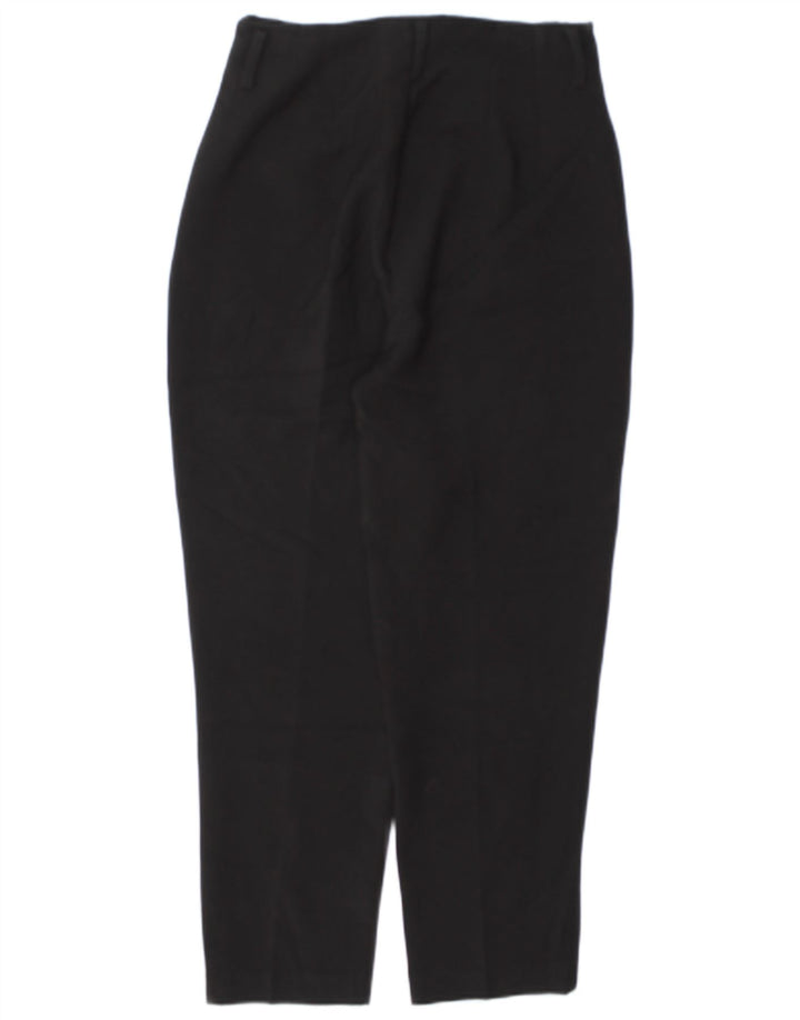 Zara Damen Tapered Casual Hose Medium W28 L27 Schwarz Polyester