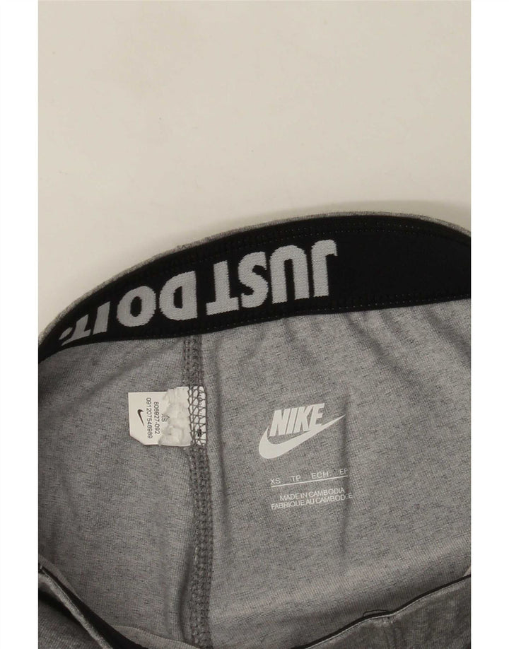Nike Damen Graphic Leggings UK 4 XS Grau