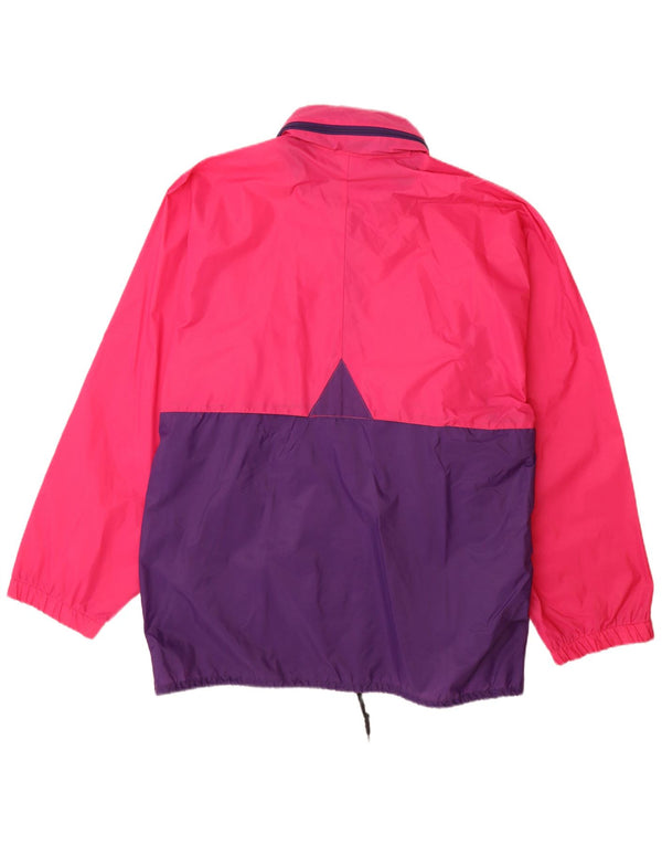 K-Way Herren-Regenjacke mit Kapuze, UK 40, Größe L, Rosa, Colourblock-Polyamid