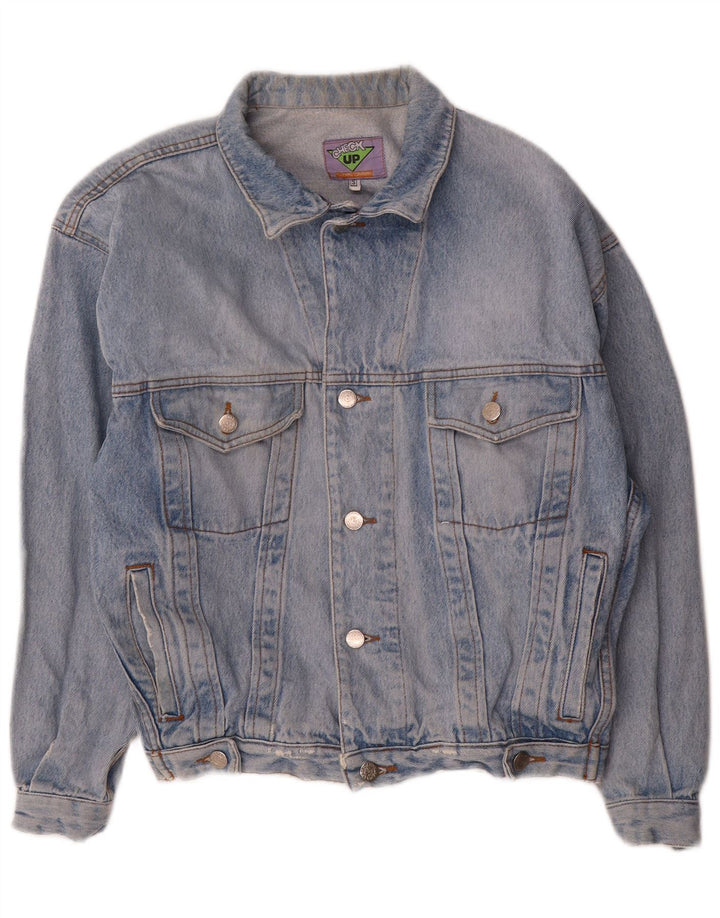 Vintage Herren Loose Fit Jeansjacke UK 36 Small Blue