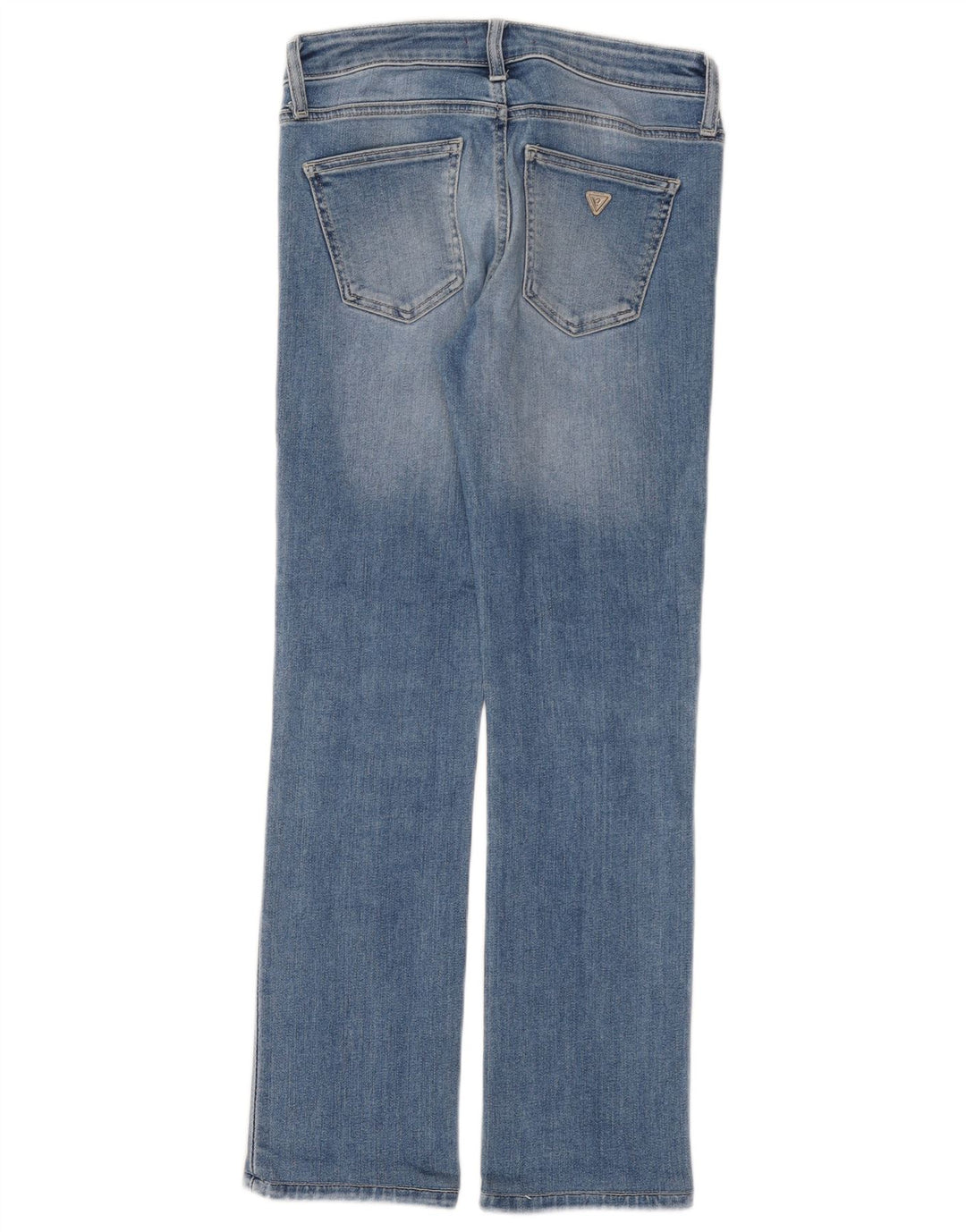 Guess Damen Straight Jeans W27 L28 Blaue Baumwolle