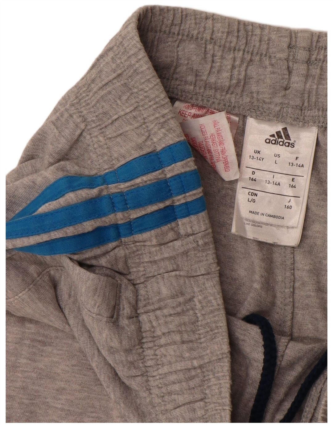 Adidas Jungen Graphic Sport Shorts 13–14 Jahre graue Baumwolle