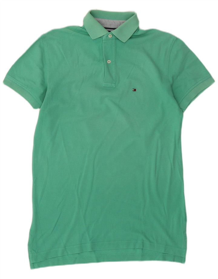 Tommy Hilfiger Herren-Poloshirt, kleine grüne Baumwolle