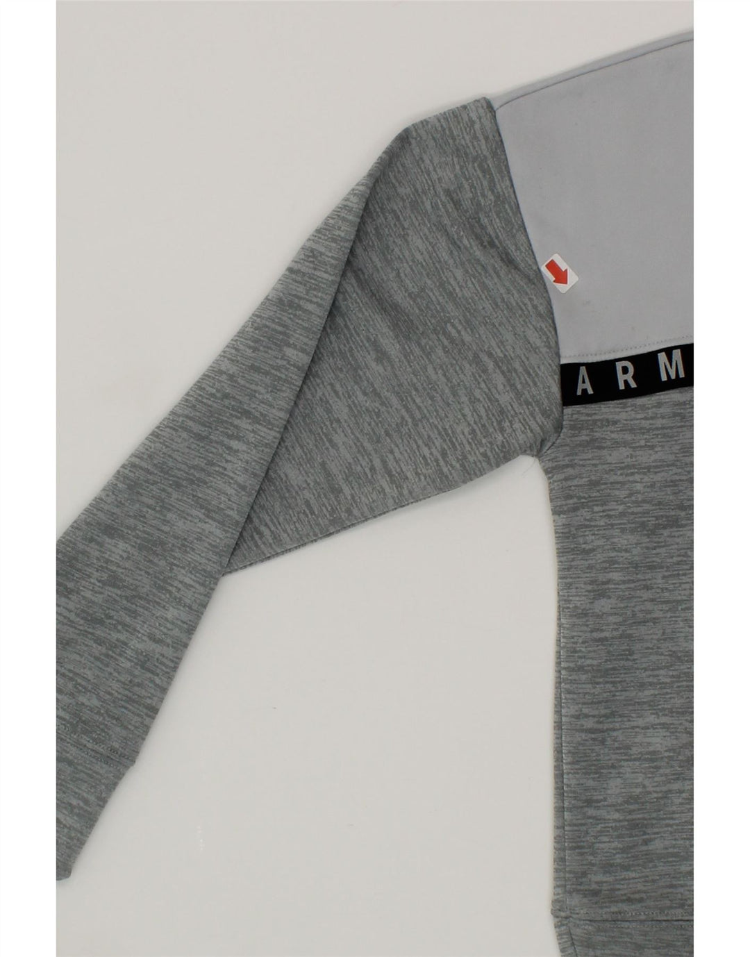 UNDER ARMOUR Womens Oversized Graphic Sweatshirt Jumper UK 6 XS Grey Vintage Under Armour and Second-Hand Under Armour from Messina Hembry 