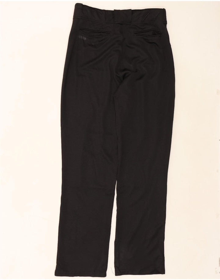 ADIDAS Womens High Waist Straight Trousers UK 14 Medium  Black Polyester Vintage Adidas and Second-Hand Adidas from Messina Hembry 