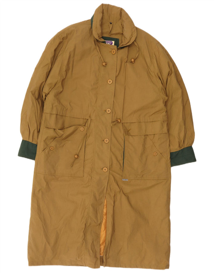 Yessica Damen-Trenchcoat in Übergröße, EU 38, Mittel-Khaki, Colourblock-Baumwolle