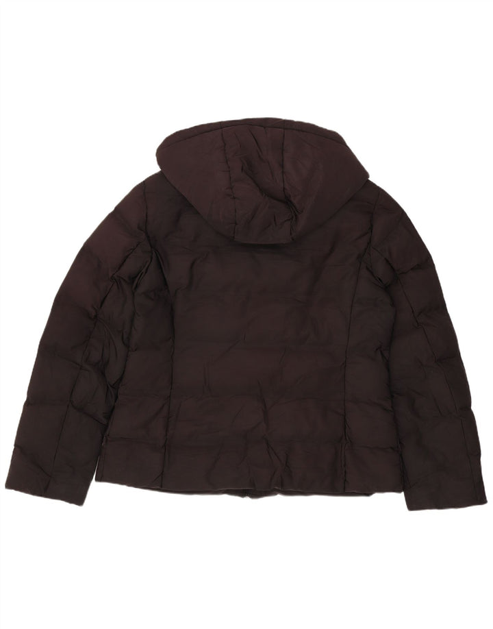 Zara Damen-Jacke mit Kapuze, gepolstert, UK 16, Größe L, Schwarz, Polyester