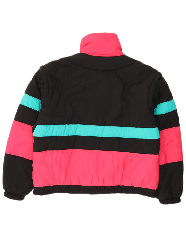 Brugi wattierte Herrenjacke UK 36 Small Mehrfarbiges Colourblock-Nylon