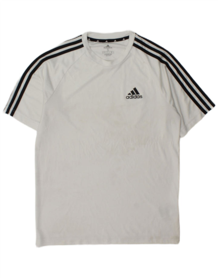 Adidas Herren Aeroready T-Shirt Top Small Weiß Colourblock Polyester