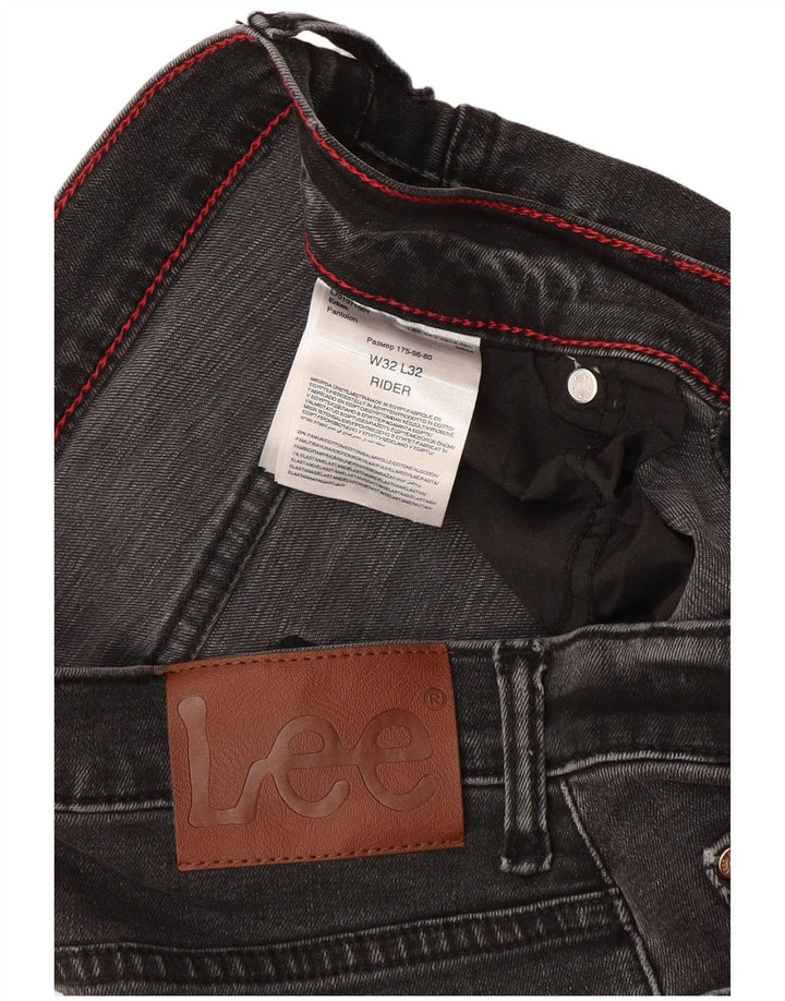 LEE Herren Rider Straight Jeans W32 L32 Graue Baumwolle